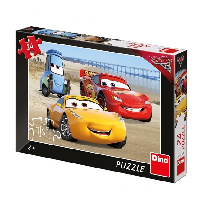 Puzzle Cars/Auta na pláži 24 dílků 26x18 cm v krabici 27x19x3,5cm 