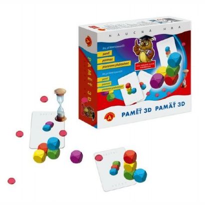Paměť 3D společenská hra v krabici 20x18,5x5,5cm 