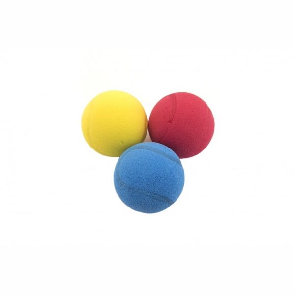 Soft míč na soft tenis pěnový průměr 7cm asst 3 barvy 