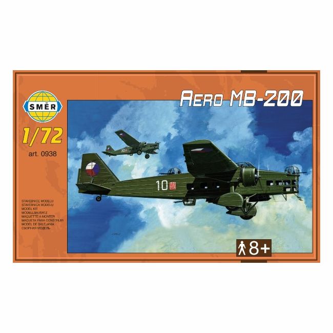 Model Aero MB-200 1:72 22,3x31,2cm v krabici 35x22x5cm 