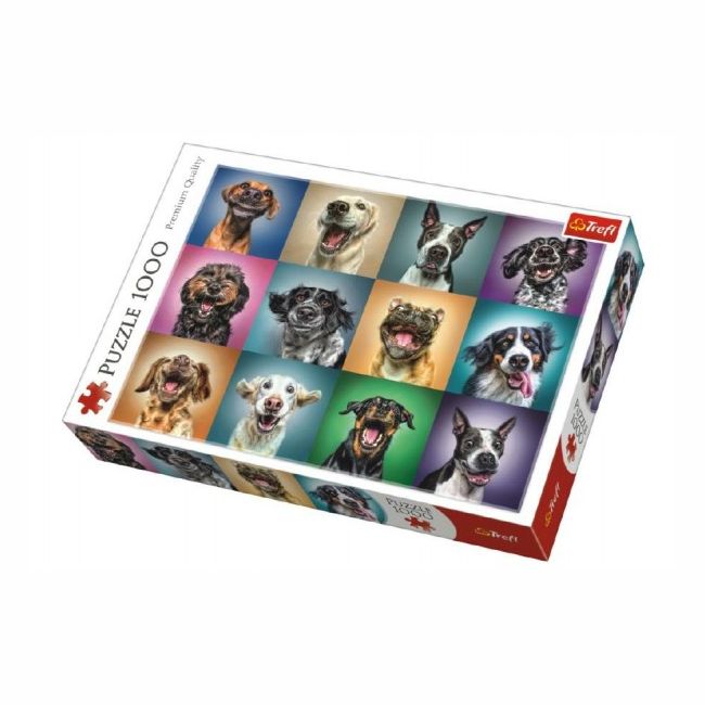 Puzzle Legrační psí portréty 1000 dílků 68,3x48cm v krabici 40x27x6cm 