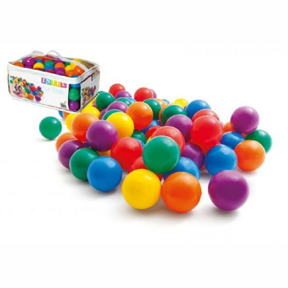 Míčky do hracích koutů 6,5cm barevný 100ks v plastové tašce 