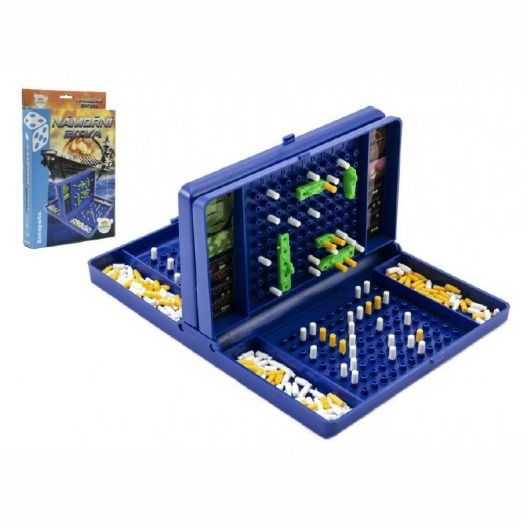 Hra lodě Námořní bitva společenská hra v krabici 19x29x3,5cm 