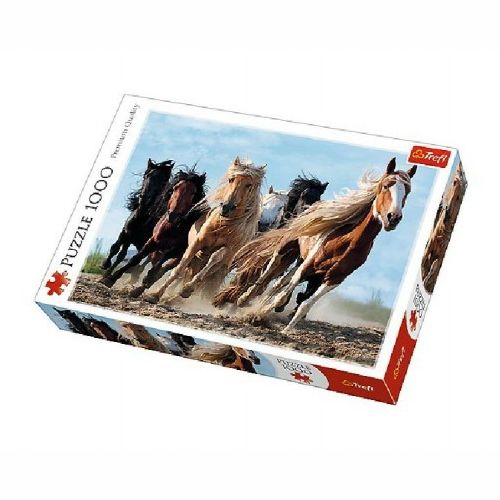 Puzzle Cválající koně 1000 dílků 68,3x48cm v krabici 40x27x6cm 