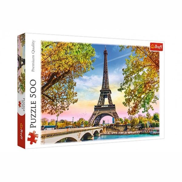 Puzzle Romantická Paříž 500 dílků 48x34cm v krabici 40x26,5x4,5cm 