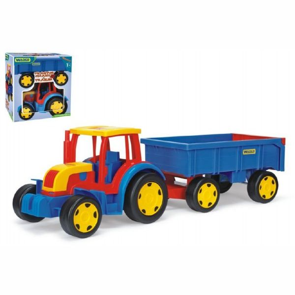 Traktor Gigant s vlečkou plast 102cm v krabici Wader 