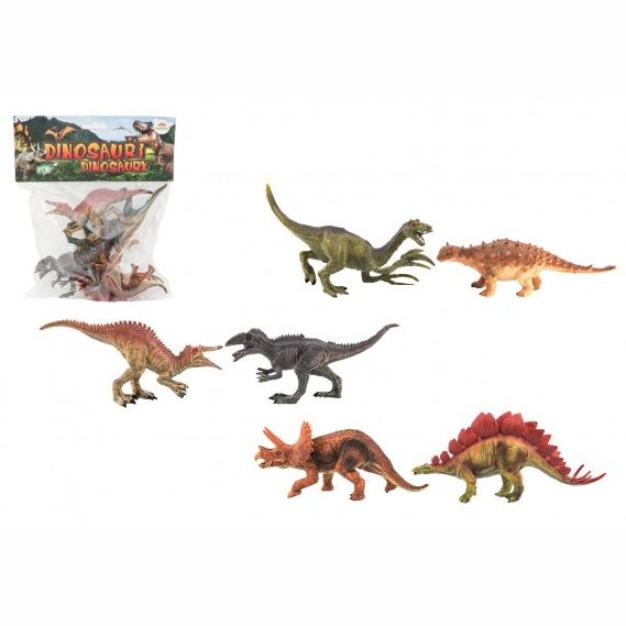 Dinosaurus plast 15-16cm 6ks v sáčku 