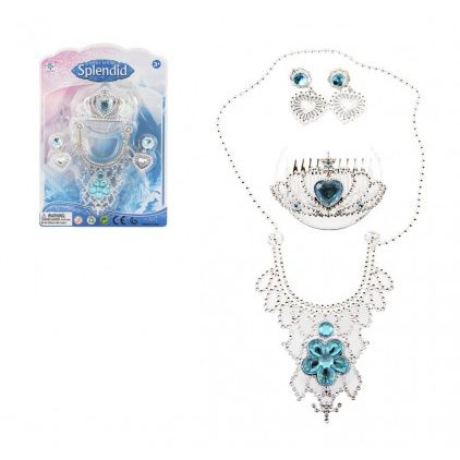 Sada princezna korunka+náhrdelník+náušnice plast 