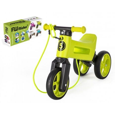 Odrážedlo Funny Wheels Rider SuperSport zelené 2v1+popruh v krabici 
