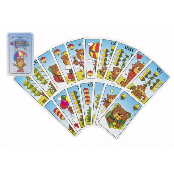 Prší jednohlavé dětské společenská hra - karty v plastové krabičce 