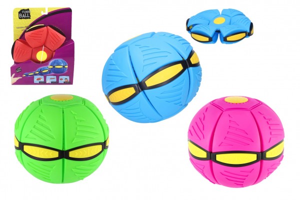 Flat Ball - Hoď disk, chyť míč! Plast 22cm 4 barvy 