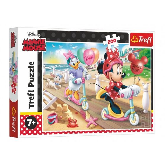 Puzzle Minnie na pláži/Disney Minnie 200 dílků 48x34cm v krabici 33x23x4cm 