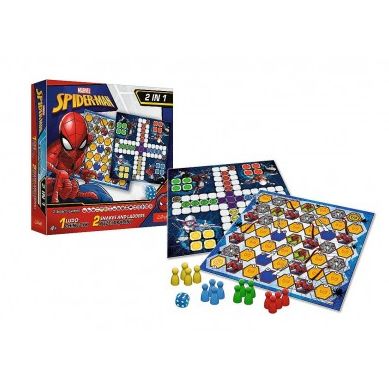 Soubor her 2v1 Člověče, nezlob se, Hadi a žebříky Spider-Man v krabici 25x25x5,5cm 