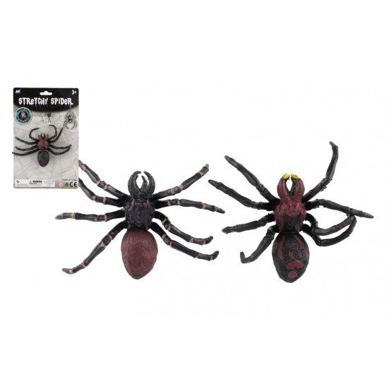 Pavouk antistresový natahovací silikon 10x12cm 2 barvy 