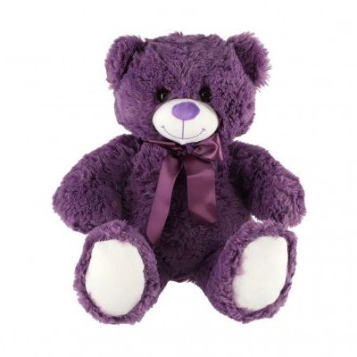 Medvěd s mašlí plyš 50cm fialový 