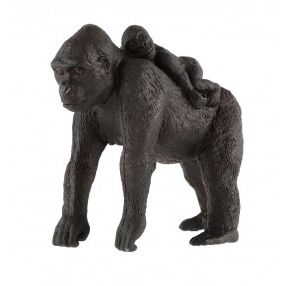 Gorila horská s mládětem zooted plast 9cm 