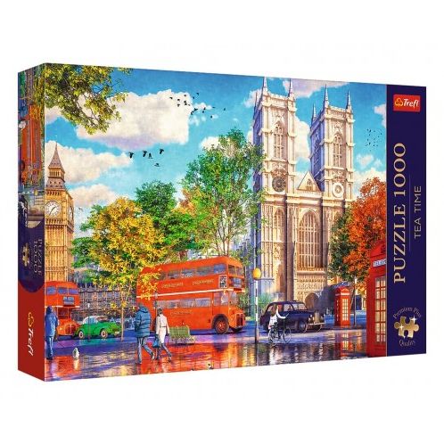 Puzzle Premium Plus - Čajový čas: Pohled na Londýn 1000 dílků 