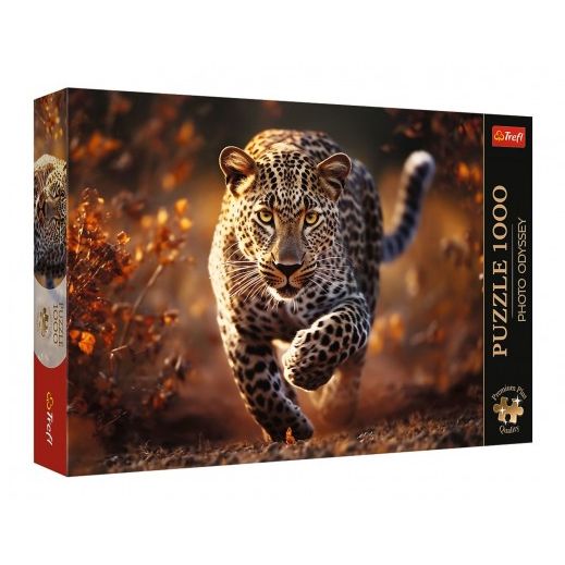 Puzzle Premium Plus - Photo Odyssey: Divoký leopard 1000 dílků 