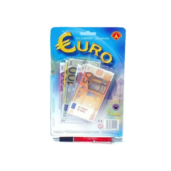 Eura peníze do hry na kartě 15x16cm 