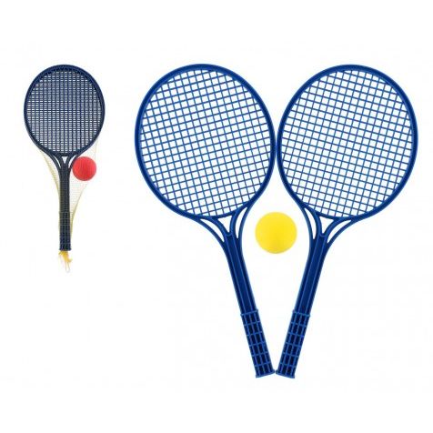 Soft tenis plast barevný+míček 53cm 