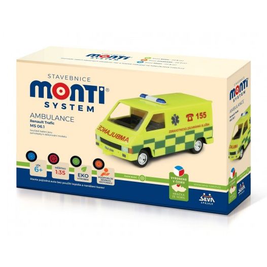 Stavebnice Monti System MS 06.1 Ambulance Renault Trafic 1:35