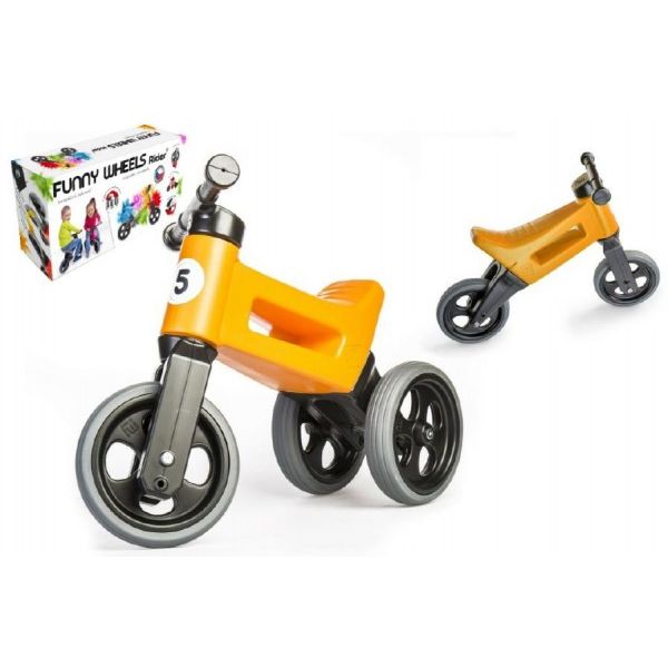Odrážedlo Funny Wheels Sport 2v1 oranžové v krabici