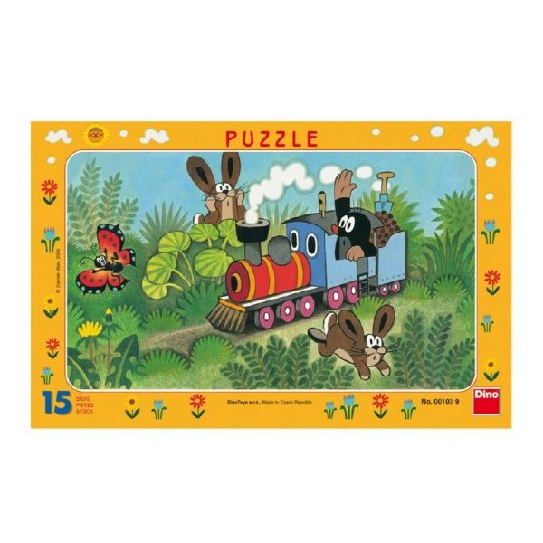 Puzzle deskové Krtek a lokomotiva
