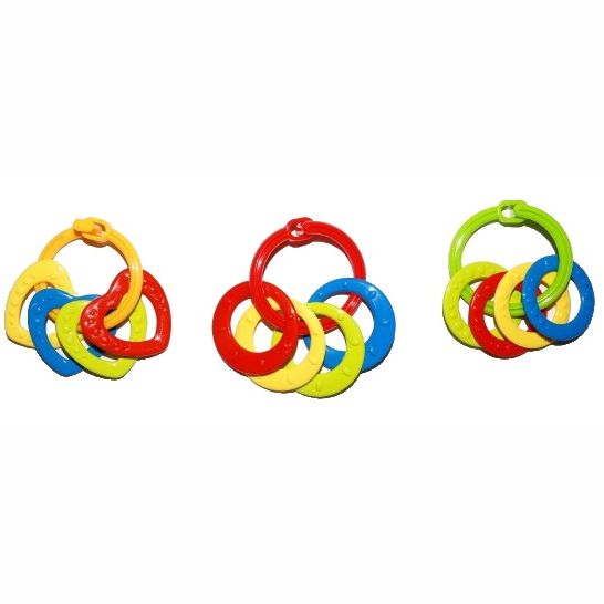 Kroužky se 4 tvary srdíčka, kolečka
