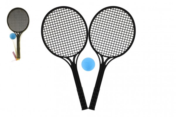 Soft tenis plast černý+míček(s)