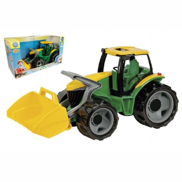 Traktor se lžící zeleno-žlutý 65 cm
