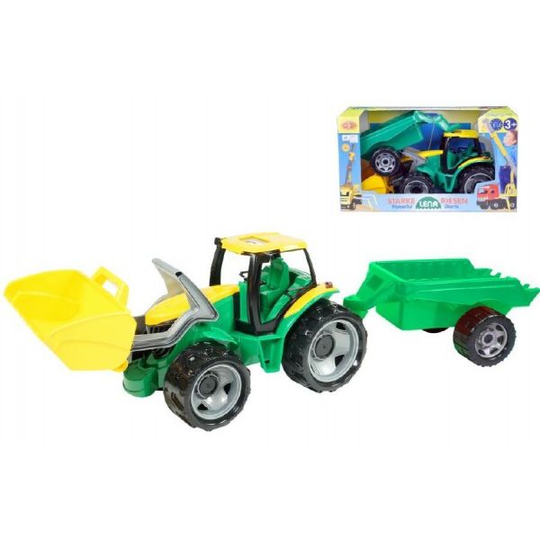 Traktor se lžící 60cm a přívěsem 45 cm 