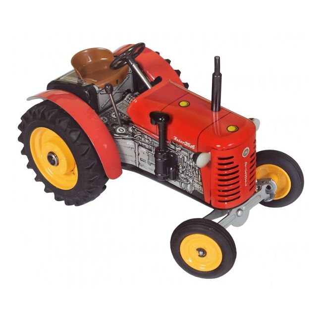 Kovap Traktor Zetor 25A červený na klíček