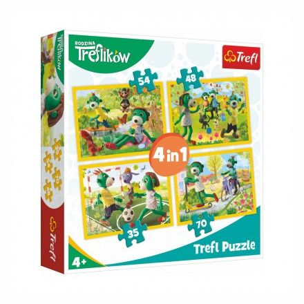 Puzzle 4v1 Rodina Treflíků