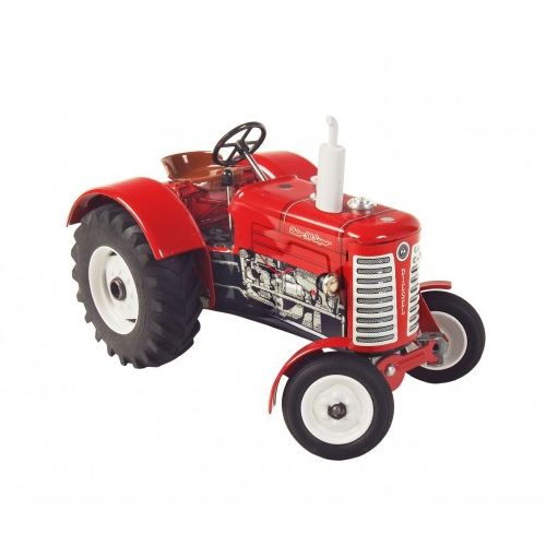 Kovap Traktor Zetor 50 Super červený na klíček kov 15 cm 1:25
