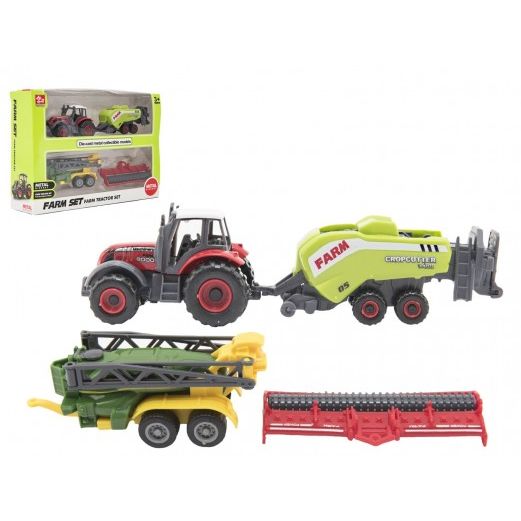 Sada farma traktor s příslušenstvím 4ks mix druhů