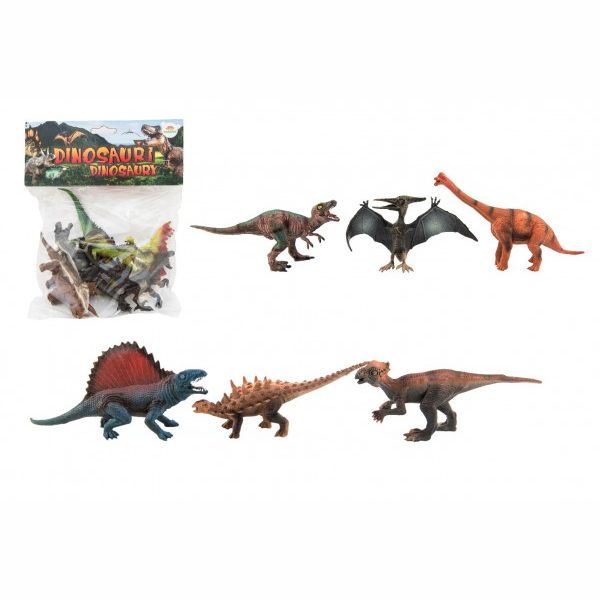 Dinosaurus plast 14-19 cm 6 ks