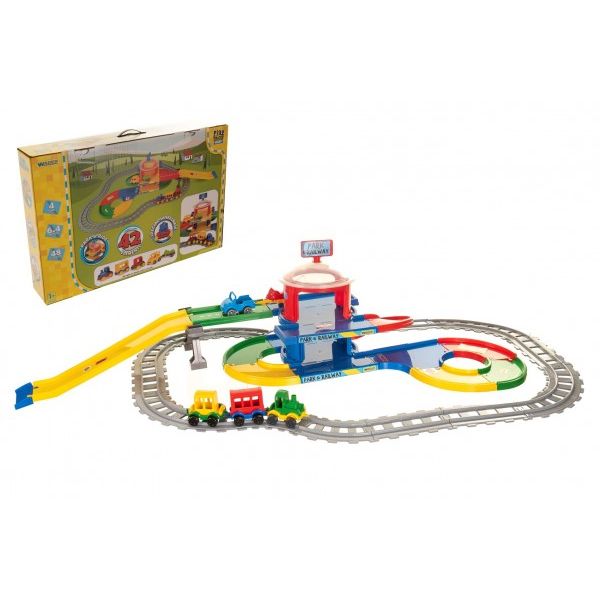 Play Tracks - vlak s kolejemi 4 ks autíček,délka dráhy 6,4m