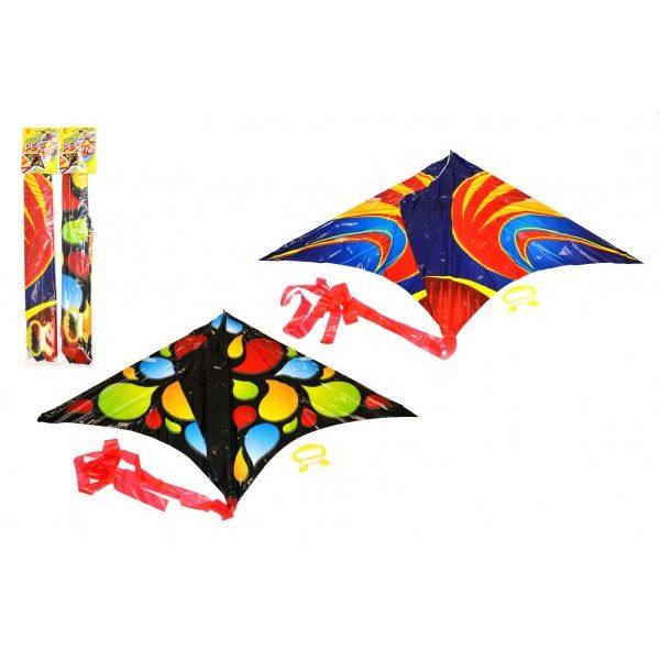 Drak létající plast 61x114cm barevný 2 druhy