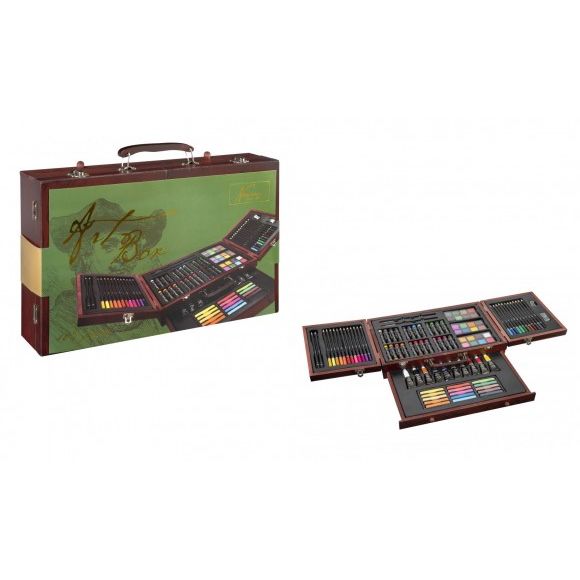 Sada na malování - Art box kreativní sada 103ks v dřevěném kufříku