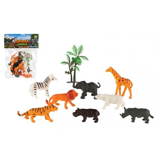 Zvířátka safari ZOO 9ks plast 6-7cm