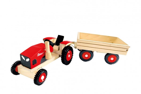 Traktor Zetor s vlekem dřevo 36 cm
