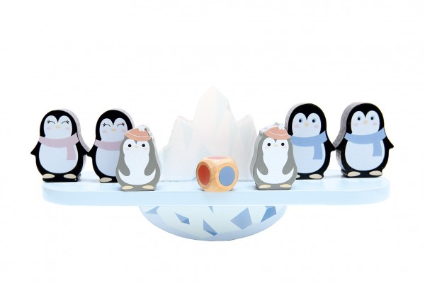 Hra balanční tučňáci dřevo 8ks