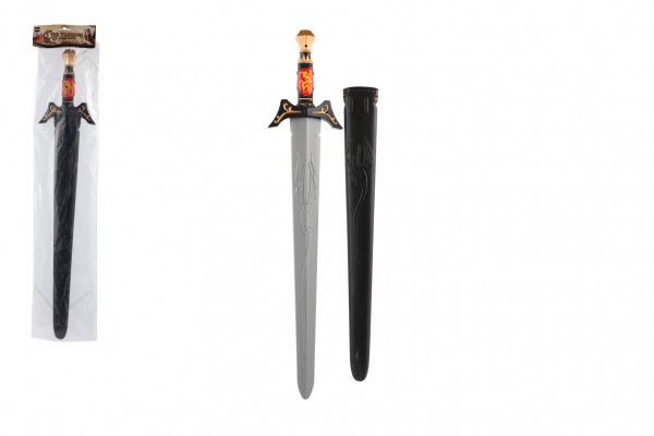 Meč rytířský s pouzdrem plast 70cm
