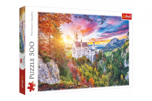 Puzzle Pohled na zámek Neuschwanstein, Německo