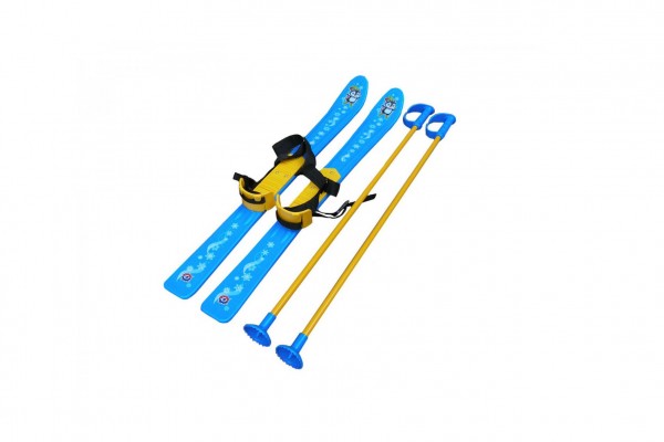 Dětské lyže s hůlkami 76cm modré