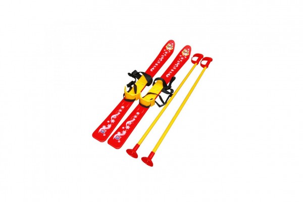 Dětské lyže s hůlkami 76 cm červené