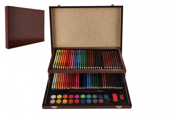 Sada na malování - Art box kreativní sada 91ks v dřevěném kufříku