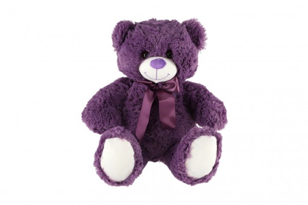 Medvěd s mašlí plyš 50cm fialový