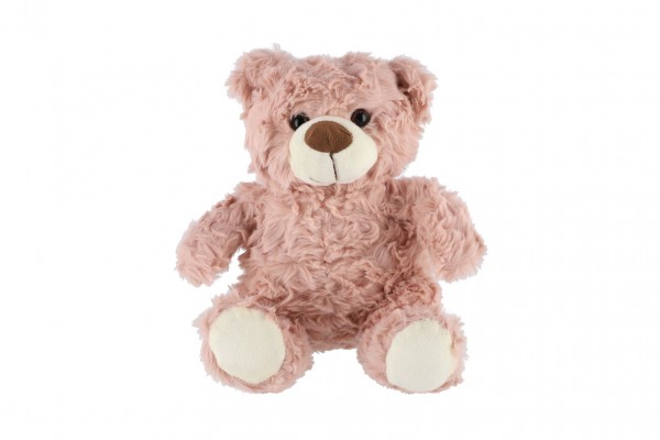 Medvídek sedící plyš 22cm růžový