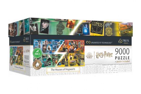 Puzzle Harry Potter Domy v Bradavicích 9000 dílků + plakát